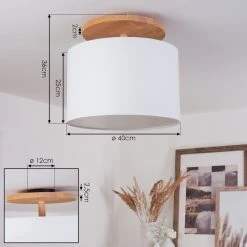 Hofstein Akrema Deckenleuchte Schwarz, Braun, 1-flammig -Bürolampen Verkäufe akrema deckenleuchte h3443927 3