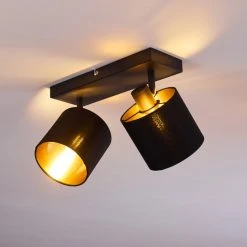 Hofstein Alsen Deckenleuchte Schwarz-Gold, 2-flammig -Bürolampen Verkäufe alsen deckenleuchte h3294000 7