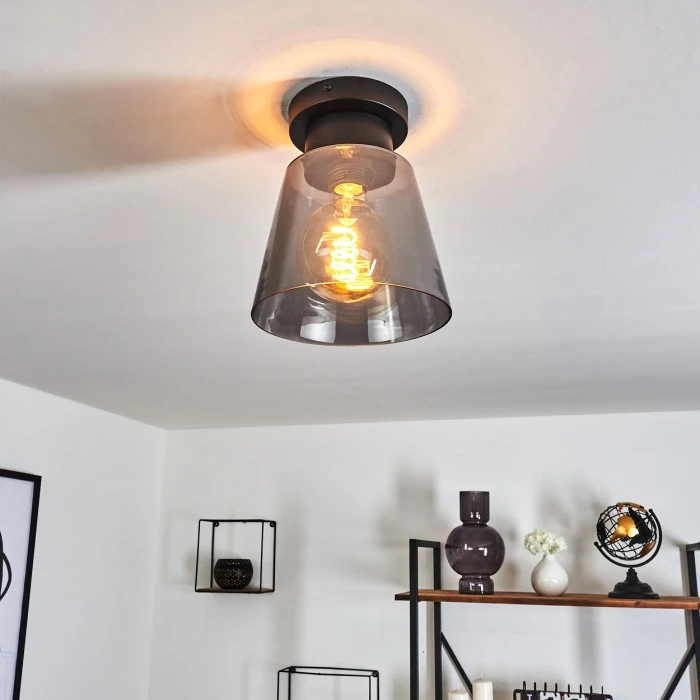 Hofstein Angelshaug Deckenleuchte Schwarz, 1-flammig 1 Hofstein Angelshaug Deckenleuchte Schwarz, 1-flammig