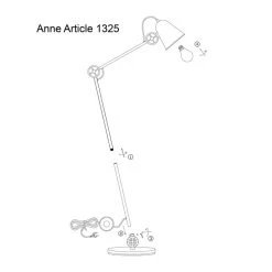 Steinhauer Anne Lighting ANNE Stehleuchte Schwarz, 1-flammig -Bürolampen Verkäufe anne lighting anne stehleuchte 1325zw 9