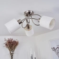 Hofstein Antillo Deckenleuchte Nickel-Matt, 3-flammig -Bürolampen Verkäufe antillo deckenleuchte h3433478 9