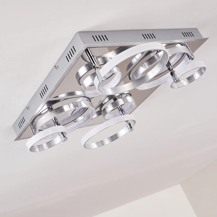 Hofstein Aragno Deckenleuchte LED Nickel-Matt, Chrom, 1-flammig 13 Hofstein Aragno Deckenleuchte LED Nickel-Matt, Chrom, 1-flammig – Bild 13