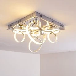 Hofstein Aragno Deckenleuchte LED Nickel-Matt, Chrom, 1-flammig 40 Hofstein Aragno Deckenleuchte LED Nickel-Matt, Chrom, 1-flammig -Bürolampen Verkäufe aragno deckenleuchte h167312 14