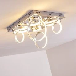 Hofstein Aragno Deckenleuchte LED Nickel-Matt, Chrom, 1-flammig 44 Hofstein Aragno Deckenleuchte LED Nickel-Matt, Chrom, 1-flammig -Bürolampen Verkäufe aragno deckenleuchte h167312 18