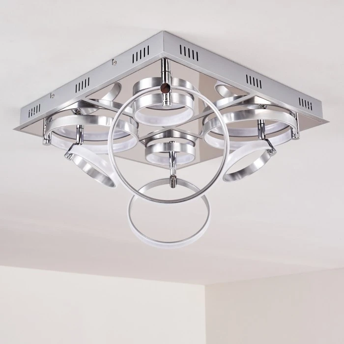 Hofstein Aragno Deckenleuchte LED Nickel-Matt, Chrom, 1-flammig 25 Hofstein Aragno Deckenleuchte LED Nickel-Matt, Chrom, 1-flammig – Bild 25