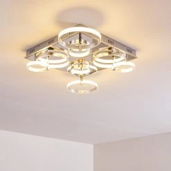 Hofstein Aragno Deckenleuchte LED Nickel-Matt, Chrom, 1-flammig 35 Hofstein Aragno Deckenleuchte LED Nickel-Matt, Chrom, 1-flammig -Bürolampen Verkäufe aragno deckenleuchte h167312 9