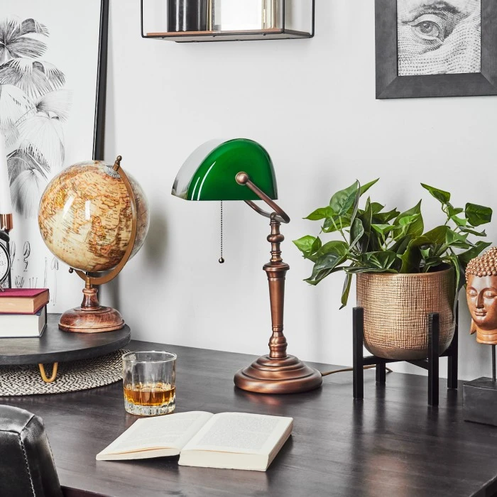 Hofstein Argyle Tischleuchte Bronze, 1-flammig 2 Hofstein Argyle Tischleuchte Bronze, 1-flammig – Bild 2