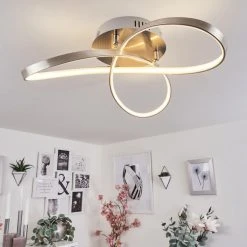 Hofstein Arlena Deckenleuchte LED Nickel-Matt, 1-flammig