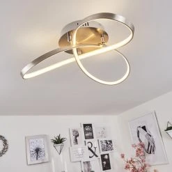 Hofstein Arlena Deckenleuchte LED Nickel-Matt, 1-flammig -Bürolampen Verkäufe arlena deckenleuchte h167299 8