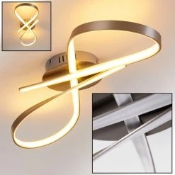 Hofstein Arlena Deckenleuchte LED Nickel-Matt, 1-flammig