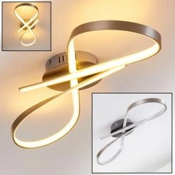 Hofstein Arlena Deckenleuchte LED Nickel-Matt, 1-flammig -Bürolampen Verkäufe arlena deckenleuchte h167336 11