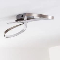 Hofstein Arlena Deckenleuchte LED Nickel-Matt, 1-flammig -Bürolampen Verkäufe arlena deckenleuchte h167336 12