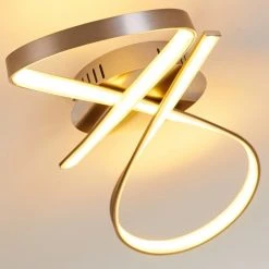 Hofstein Arlena Deckenleuchte LED Nickel-Matt, 1-flammig -Bürolampen Verkäufe arlena deckenleuchte h167336 20