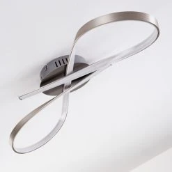 Hofstein Arlena Deckenleuchte LED Nickel-Matt, 1-flammig -Bürolampen Verkäufe arlena deckenleuchte h167336 22