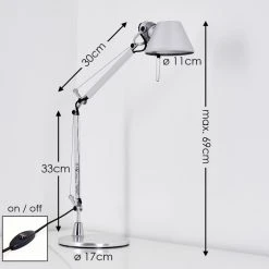 Artemide TOLOMEO MICRO Tischleuchte Aluminium, 1-flammig -Bürolampen Verkäufe artemide tolomeo micro tischleuchte a011800 1