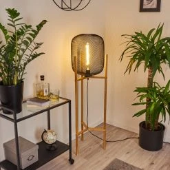 Hofstein Ateponta Stehleuchte Schwarz, Holz hell, 1-flammig -Bürolampen Verkäufe ateponta stehleuchte h3414750 10