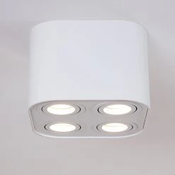 Hofstein Baishan Deckenleuchte Wei&szlig;, 4-flammig -Bürolampen Verkäufe baishan deckenleuchte h3322253 4