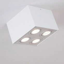 Hofstein Baishan Deckenleuchte Wei&szlig;, 4-flammig -Bürolampen Verkäufe baishan deckenleuchte h3322291 10