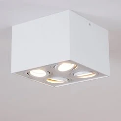 Hofstein Baishan Deckenleuchte Wei&szlig;, 4-flammig -Bürolampen Verkäufe baishan deckenleuchte h3322291 12