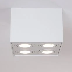 Hofstein Baishan Deckenleuchte Wei&szlig;, 4-flammig -Bürolampen Verkäufe baishan deckenleuchte h3322291 4