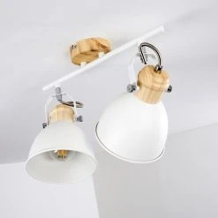 Hofstein Banjul Deckenleuchte Wei&szlig;, Holz hell, 2-flammig -Bürolampen Verkäufe banjul deckenleuchte h3320792 19