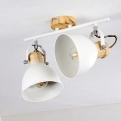 Hofstein Banjul Deckenleuchte Wei&szlig;, Holz hell, 2-flammig -Bürolampen Verkäufe banjul deckenleuchte h3320792 20