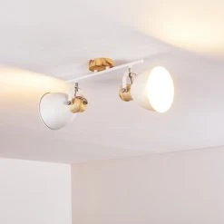 Hofstein Banjul Deckenleuchte Wei&szlig;, Holz hell, 2-flammig -Bürolampen Verkäufe banjul deckenleuchte h3320792 9