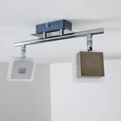 Hofstein Baramita Deckenstrahler LED Chrom, 2-flammig -Bürolampen Verkäufe baramita deckenstrahler h3003015 12