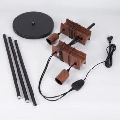 Hofstein Barbengo Stehleuchte Schwarz, Rostfarben, 2-flammig -Bürolampen Verkäufe barbengo stehleuchte h3434895 4