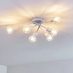 Hofstein Baripada Deckenleuchte Weiß, 6-flammig -Bürolampen Verkäufe baripada deckenleuchte h3322956 17