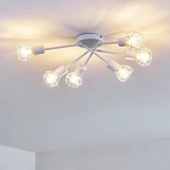 Hofstein Baripada Deckenleuchte Weiß, 6-flammig -Bürolampen Verkäufe baripada deckenleuchte h3322956 7