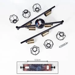 Hofstein Baripada Deckenleuchte Messing, Schwarz, 6-flammig 14 Hofstein Baripada Deckenleuchte Messing, Schwarz, 6-flammig -Bürolampen Verkäufe baripada deckenleuchte h3384213 4