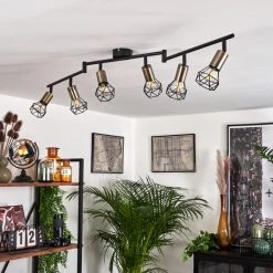 Hofstein Baripada Deckenleuchte Messing, Schwarz, 6-flammig 19 Hofstein Baripada Deckenleuchte Messing, Schwarz, 6-flammig -Bürolampen Verkäufe baripada deckenleuchte h3384213 9