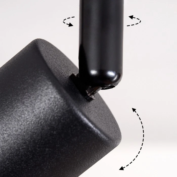 Hofstein Baripada Deckenleuchte Schwarz, Holz dunkel, 2-flammig 6 Hofstein Baripada Deckenleuchte Schwarz, Holz dunkel, 2-flammig – Bild 6