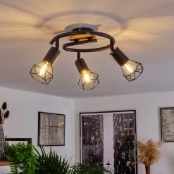 Hofstein Baripada Deckenleuchte Schwarz, Braun, 3-flammig 22 Hofstein Baripada Deckenleuchte Schwarz, Braun, 3-flammig -Bürolampen Verkäufe baripada deckenleuchte h3388037 10