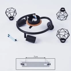 Hofstein Baripada Deckenleuchte Schwarz, Braun, 3-flammig 16 Hofstein Baripada Deckenleuchte Schwarz, Braun, 3-flammig -Bürolampen Verkäufe baripada deckenleuchte h3388037 4