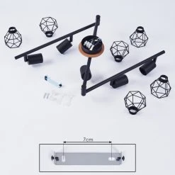 Hofstein Baripada Deckenleuchte Schwarz, Braun, 6-flammig -Bürolampen Verkäufe baripada deckenleuchte h3388068 4