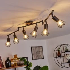 Hofstein Baripada Deckenleuchte Schwarz, Braun, 6-flammig -Bürolampen Verkäufe baripada deckenleuchte h3388068 8