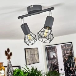 Hofstein Baripada Deckenleuchte Chrom, Grau, 2-flammig 23 Hofstein Baripada Deckenleuchte Chrom, Grau, 2-flammig -Bürolampen Verkäufe baripada deckenleuchte h3388198 11