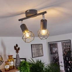 Hofstein Baripada Deckenleuchte Chrom, Grau, 2-flammig 18 Hofstein Baripada Deckenleuchte Chrom, Grau, 2-flammig -Bürolampen Verkäufe baripada deckenleuchte h3388198 6