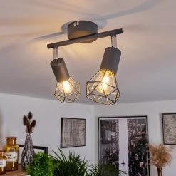 Hofstein Baripada Deckenleuchte Chrom, Grau, 2-flammig 20 Hofstein Baripada Deckenleuchte Chrom, Grau, 2-flammig -Bürolampen Verkäufe baripada deckenleuchte h3388198 8