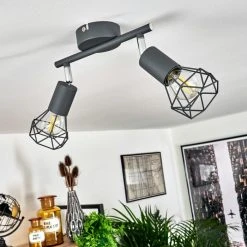 Hofstein Baripada Deckenleuchte Chrom, Grau, 2-flammig 21 Hofstein Baripada Deckenleuchte Chrom, Grau, 2-flammig -Bürolampen Verkäufe baripada deckenleuchte h3388198 9