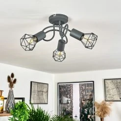 Hofstein Baripada Deckenleuchte Grau, 3-flammig 23 Hofstein Baripada Deckenleuchte Grau, 3-flammig -Bürolampen Verkäufe baripada deckenleuchte h3388204 11