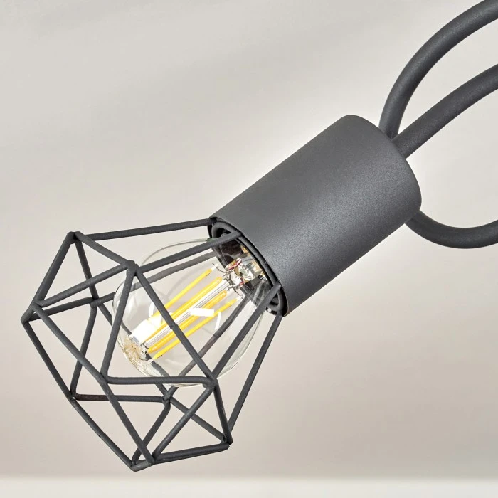 Hofstein Baripada Deckenleuchte Grau, 3-flammig 6 Hofstein Baripada Deckenleuchte Grau, 3-flammig – Bild 6