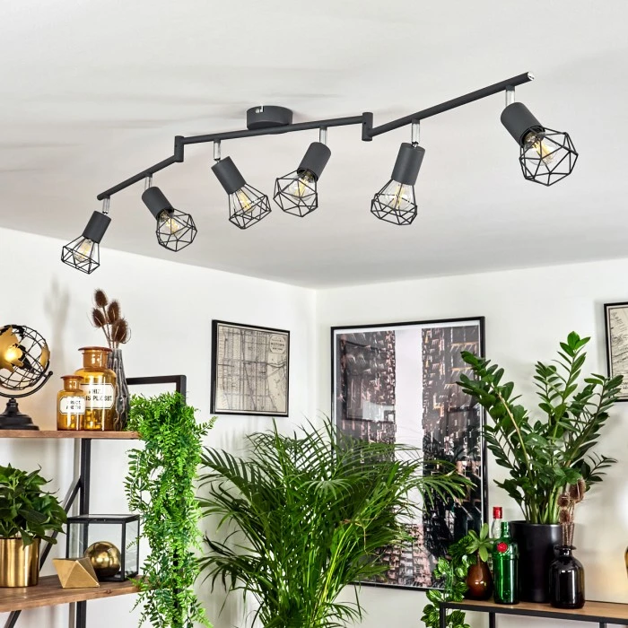 Hofstein Baripada Deckenleuchte Chrom, Anthrazit, 6-flammig 10 Hofstein Baripada Deckenleuchte Chrom, Anthrazit, 6-flammig – Bild 10