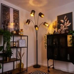 Hofstein Bathinda Stehleuchte Schwarz, 5-flammig -Bürolampen Verkäufe bathinda stehleuchte h3387993 10