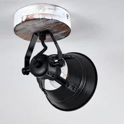 Hofstein Berkeley Deckenleuchte Schwarz, Holz hell, Schwarz-Gold, 1-flammig -Bürolampen Verkäufe berkeley deckenleuchte h3325292 10