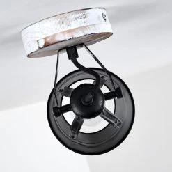 Hofstein Berkeley Deckenleuchte Schwarz, Holz hell, Schwarz-Gold, 1-flammig -Bürolampen Verkäufe berkeley deckenleuchte h3325292 14