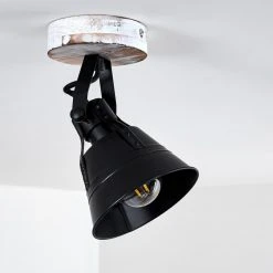 Hofstein Berkeley Deckenleuchte Schwarz, Holz hell, Schwarz-Gold, 1-flammig -Bürolampen Verkäufe berkeley deckenleuchte h3325292 18