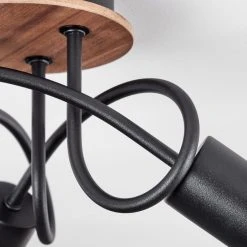 Hofstein Borio Deckenleuchte Schwarz, Braun, 3-flammig -Bürolampen Verkäufe borio deckenleuchte h3388044 5